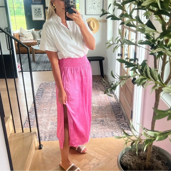 AERIE SHINE Satin MIDI SKIRT Lady’s Size XS NWT - Picture 6 of 8